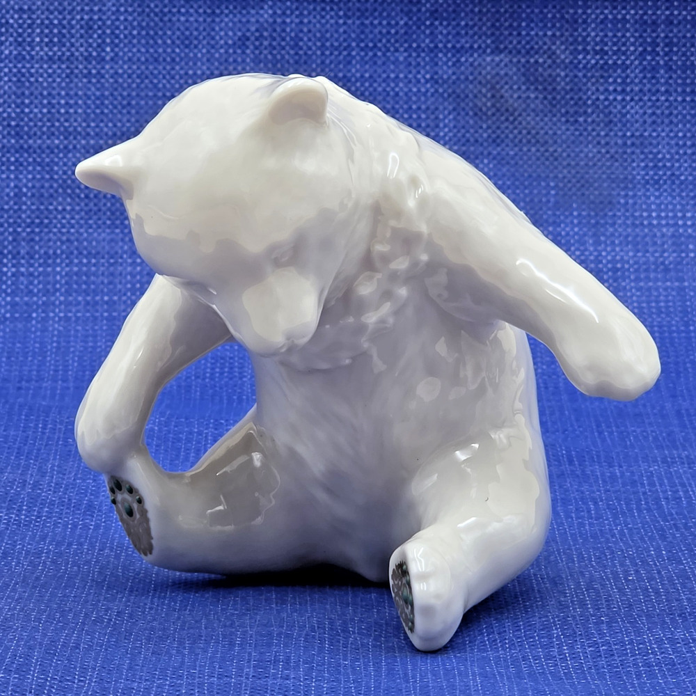 Vintage 1991 Lenox China Jewels Collection Sitting Bear 4” Tall Gold Paws - Picture 2 of 14